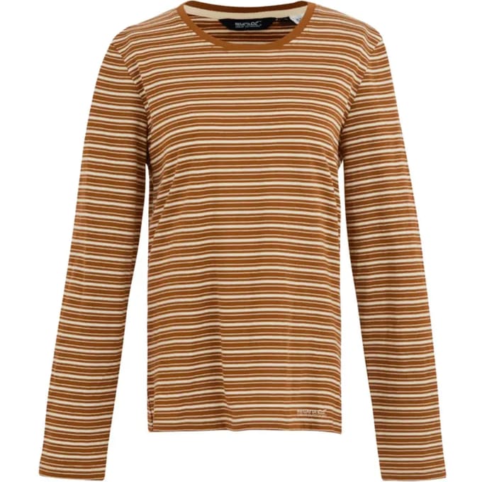 Federica gestreept longsleeve shirt met ronde hals voor dames