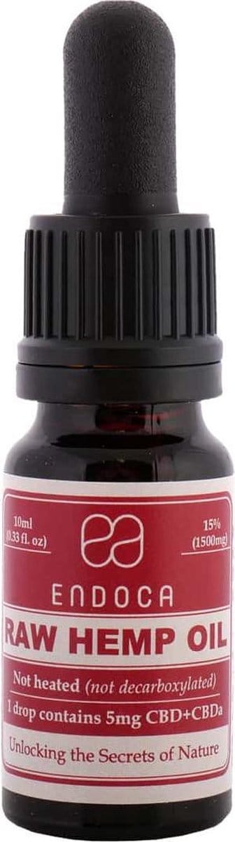 Endoca CBD Olie Raw CO2 Extractie 15% CBD 10ml