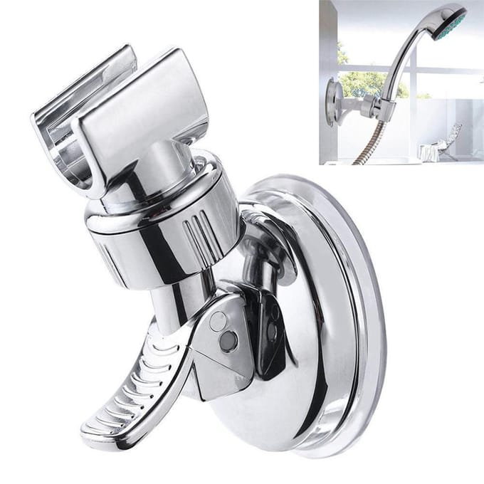 Douchekop Houder met Zuignap 360 graden Draaibare Douchehouder voor Handdouche Wandmontage gray