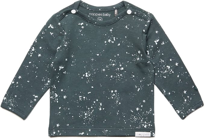 Noppies Unisex T-shirt longsleeve Gale - Dark Slate - Maat 62