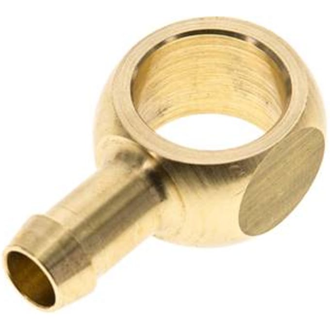 9 mm & G3/8'' Messing Banjobout met Slangpilaar