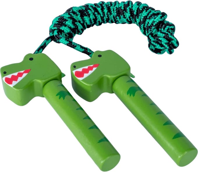 Floss & Rock Springtouw Dino - 240 cm - Hout