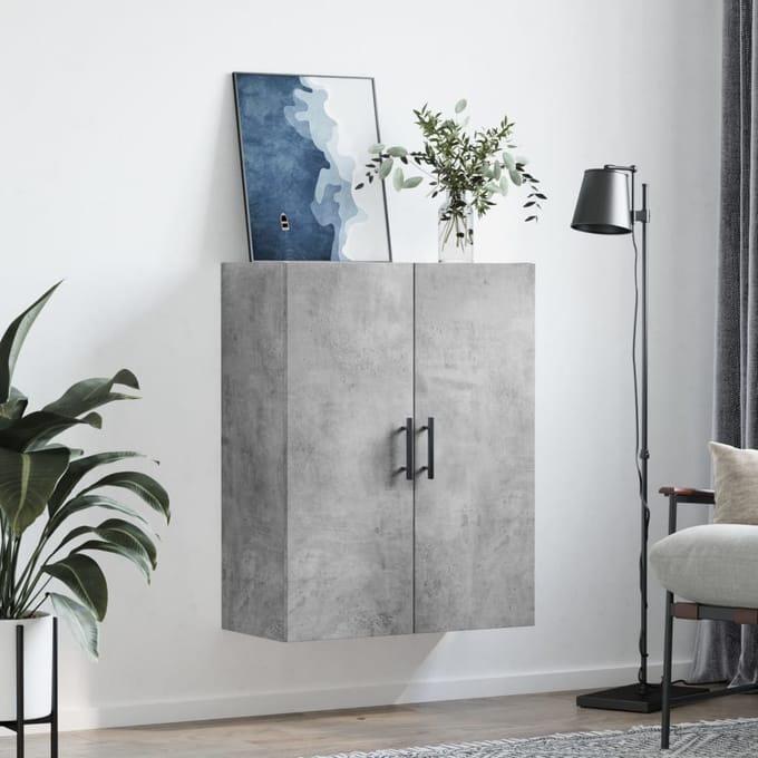 vidaXL - Bovenkast - 69,5x34x90 - cm - betongrijs