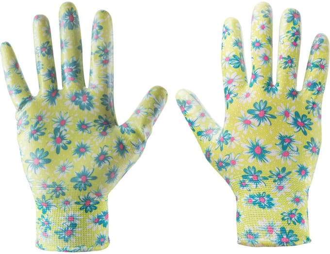 Verto Tuinhandschoenen - Nitril - Bloemenpatroon - Maat 7
