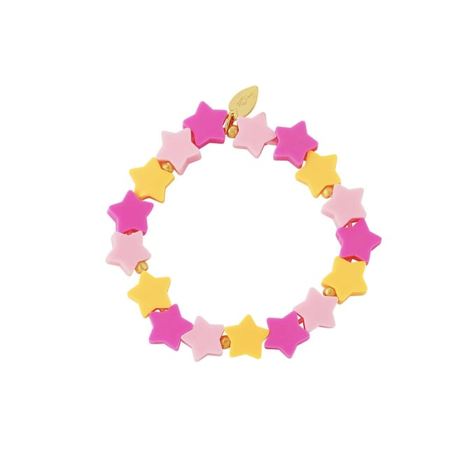 Yehwang armband - Sterren - Roze & Oranje - Kids