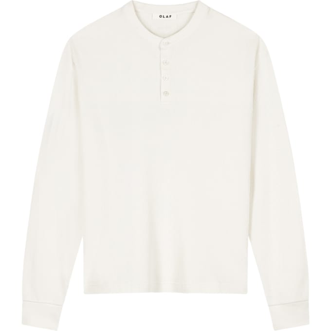 Olaf Waffle Henley Longsleeves Off White M260107