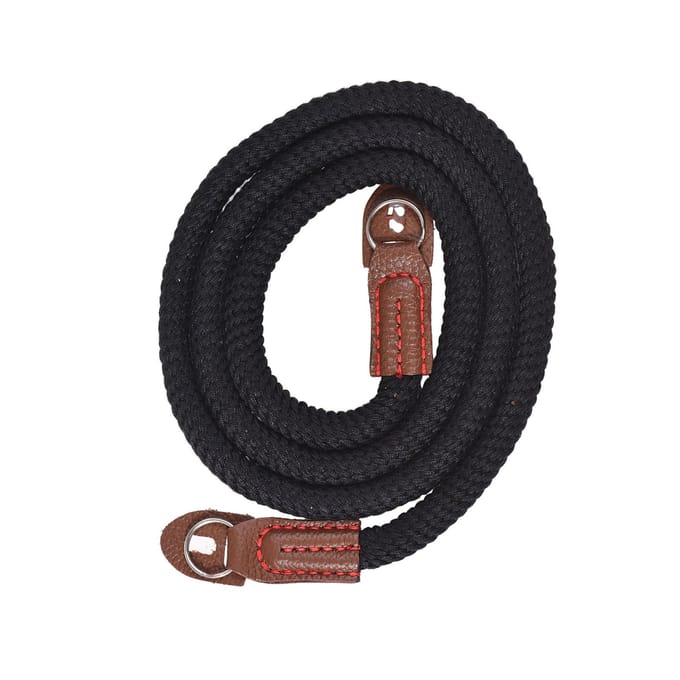 100cm camerariem camera nekriem vintage schouderriem voor SLR DSLR digitale spiegelloze camera's Black