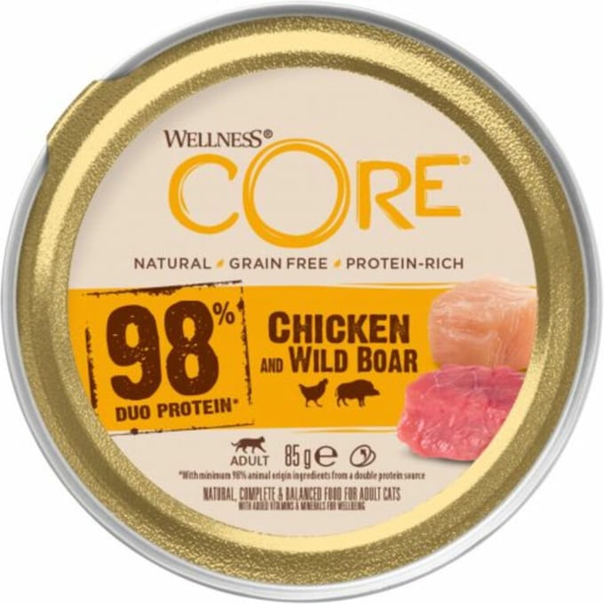 12x Wellness Core Kattenvoer 98% Recipe Kip - Zwijn 85 gr
