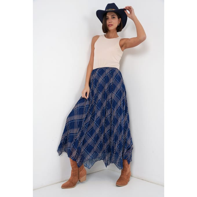 Asymmetrische Patroon Maxi Rok