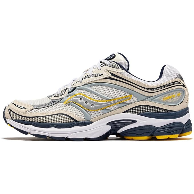 Saucony ProGrid Omni 9 Pack Fabricated Future Blanc Jaune 42 gray