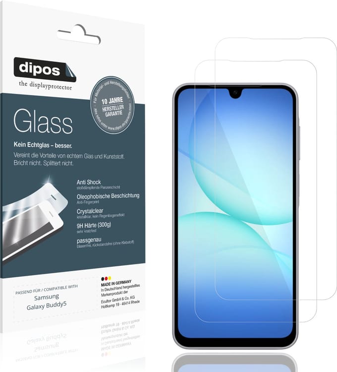 dipos – 2x Pantserfolie geschikt voor Samsung Galaxy Buddy5 | 9H Screenprotector