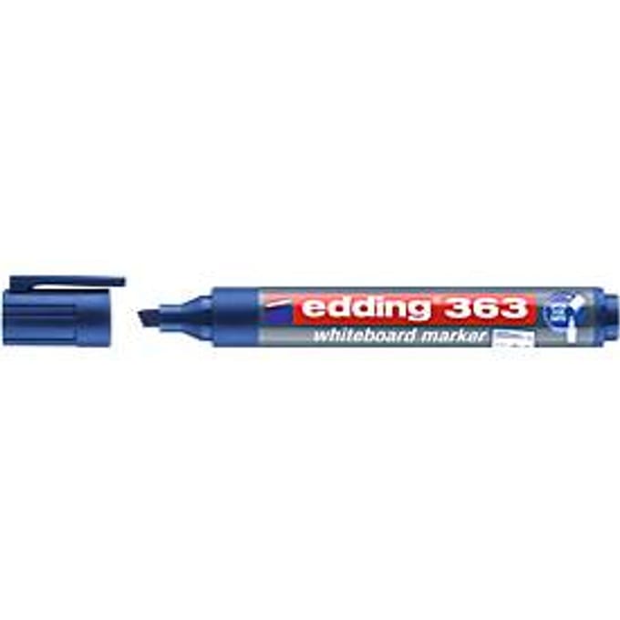 edding whiteboard marker 363, wigvormige punt, 10 stuk, blauw