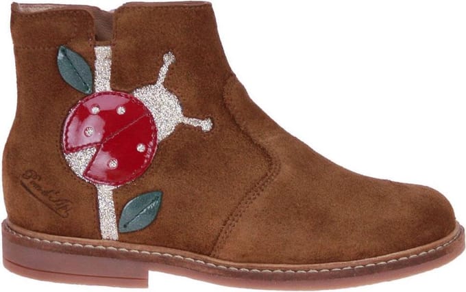 Pom d'Api Retro Ladybug Cognac Enkellaars
