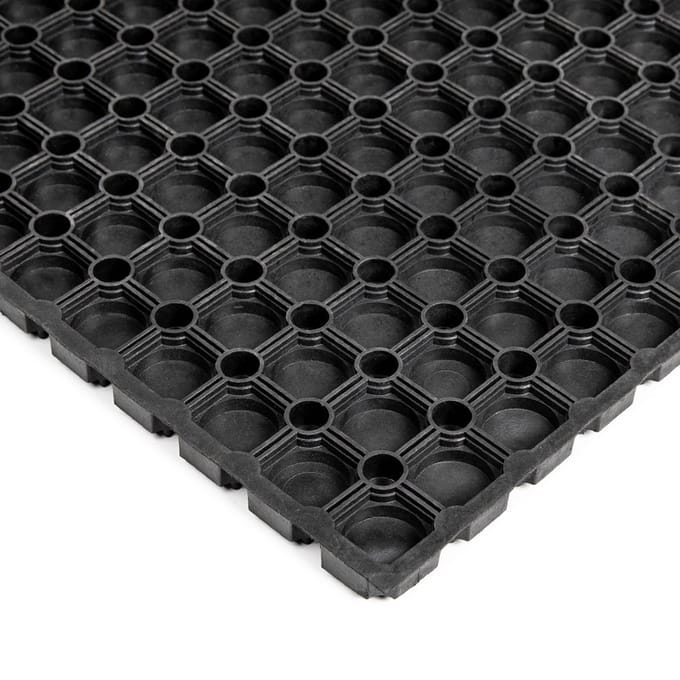 Rubbermat - Rubber ringmat - 120x80cm - Dikte 18mm - Gesloten - Deurmat rubber