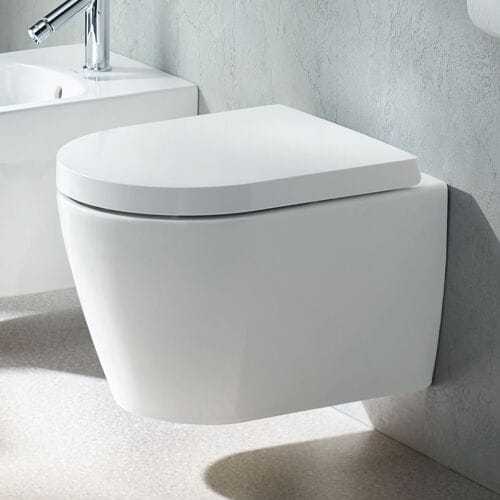 Duravit ME by Starck Compact hangtoilet – Rimless – 37 x 48 cm – glans wit