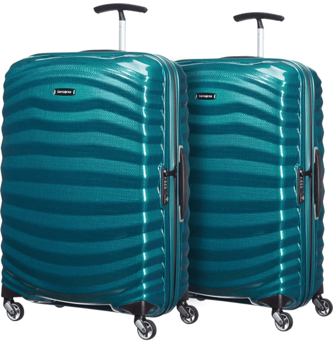 Samsonite Lite-Shock Spinner 69cm Duo Pack Petrol Blue