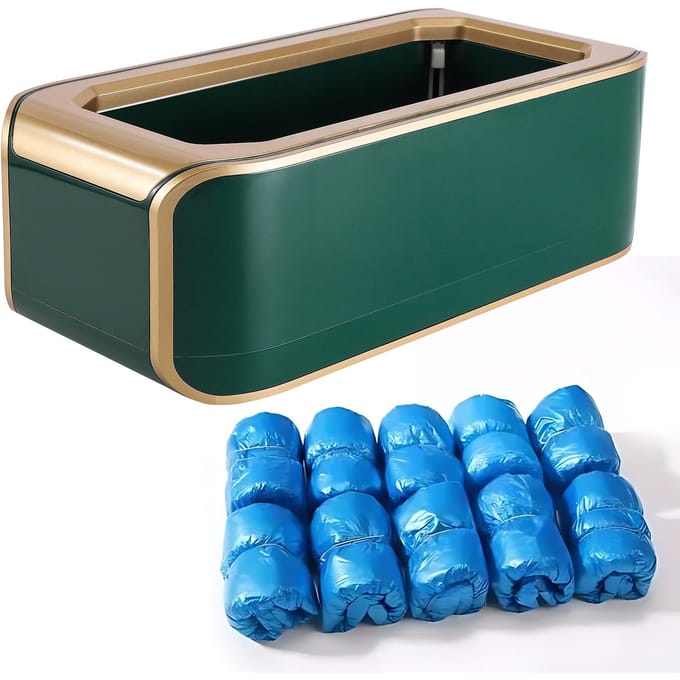 Distributeur automatique de couvre-chaussures - Machine de couvre-chaussures avec 200 couvre-chaussures antidérapants jetables 200pcs vert
