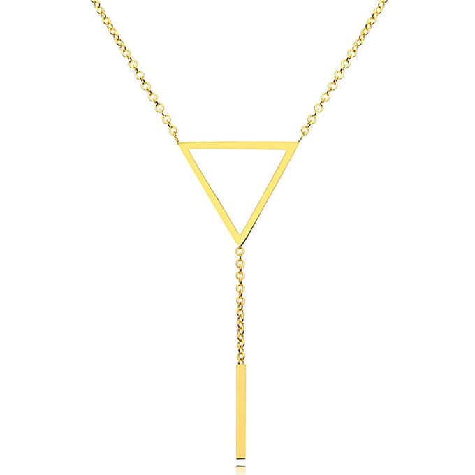 Dames ketting Cilla Jewels Edelstaal verguldkleurig Driehoek Staaf