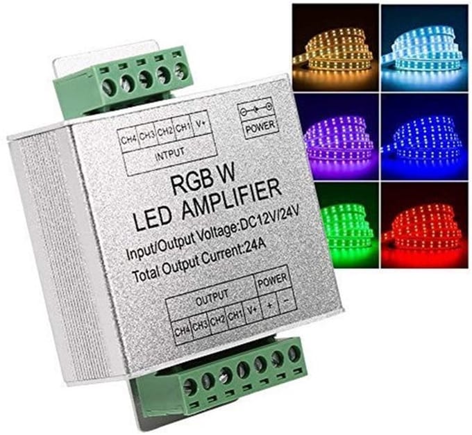 Allecto - Rgbw Amplifier 12-24V 24A - 4 Kanaals Led Strip Controller