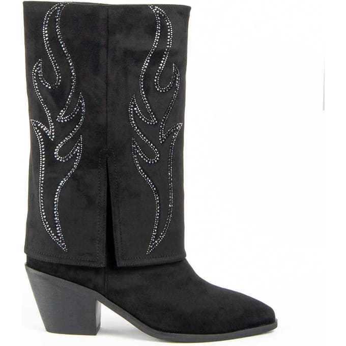 Bota De Tacón Para Mujer.  Montevita  Faldde2  100930 36 zwart