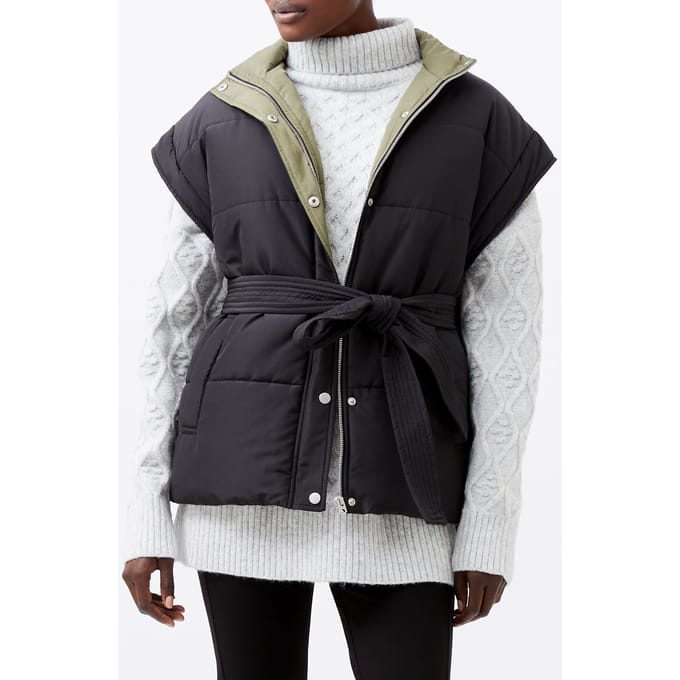 French Connection Auden Puffer Gilet Vest Blackout Größe: L | Gilets Outlet | Damen | Schwarz