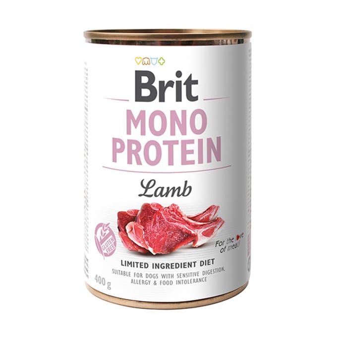 Brit Mono Protein Series - Hondenvoer - Lam - 400g - 24 Pakketten