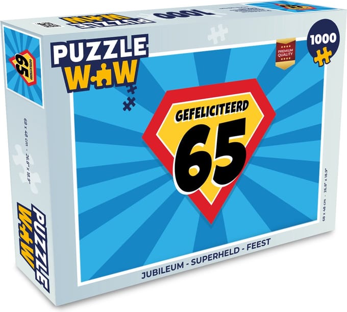Puzzel Jubileum - Superheld - Feest - Legpuzzel - Puzzel 1000 stukjes volwassenen