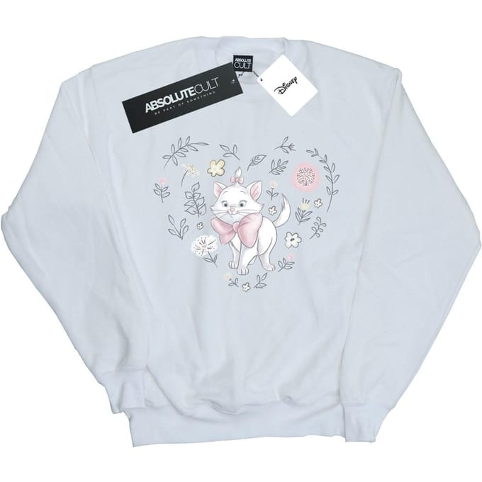 Disney Meisjes The Aristocats Marie Heart Sweatshirt (Wit)