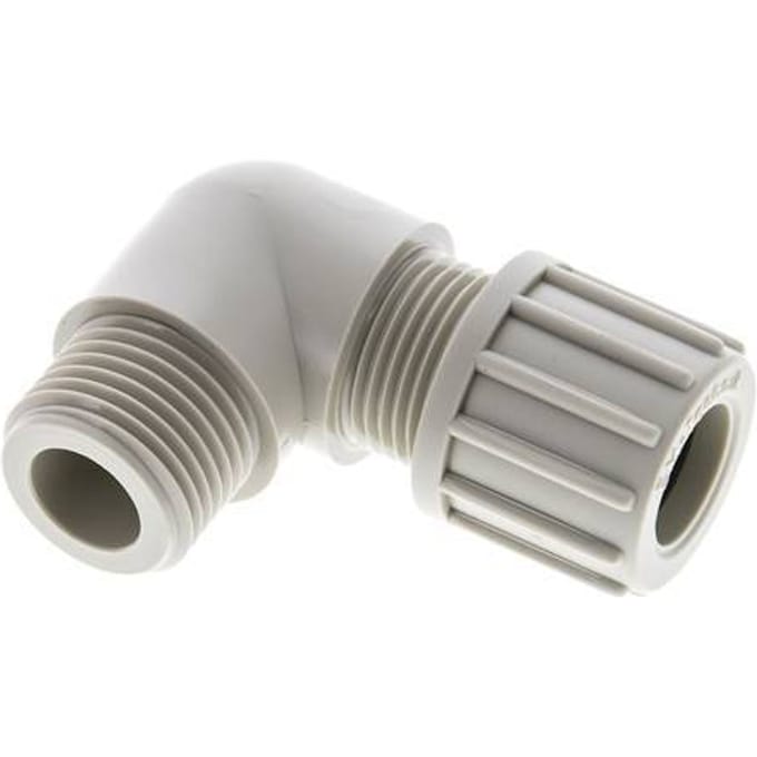 14x12mm & G1/2'' PP L-Vorm Knelfitting Buitendraad 10bar