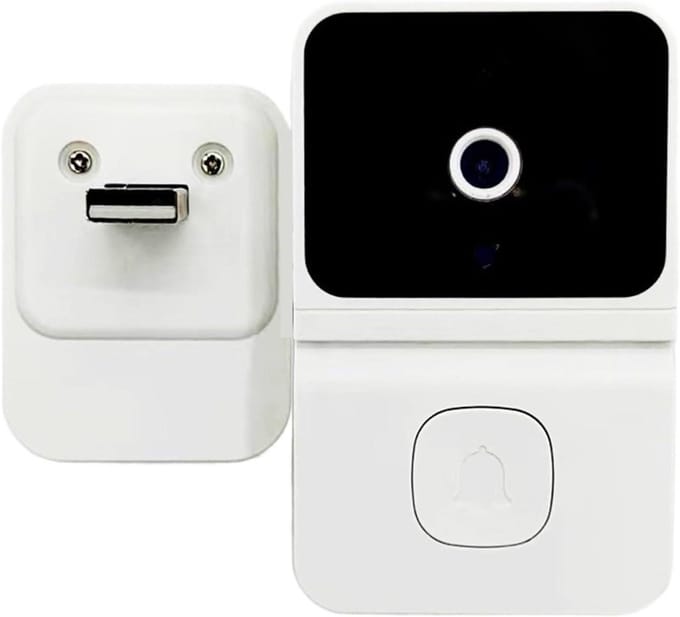 Videodeurbel - Slimme camera - Thuisbeveiliging - Tweerichtingsaudio - 480P groothoek - Wit