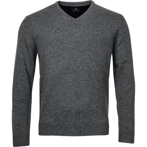 Baileys Trui Lambswool V-Neck Single Knit Anthracite / male