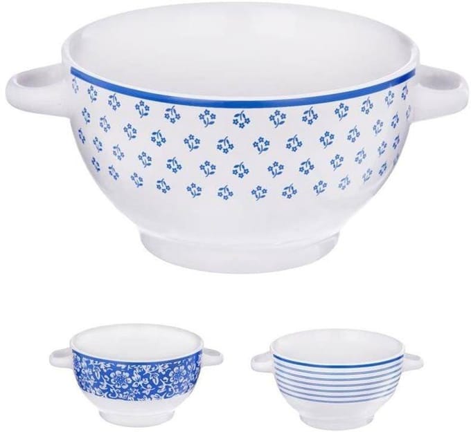 Orion - Keramische Bulionkom - 14 cm - 750 ml - Twee Handvatten