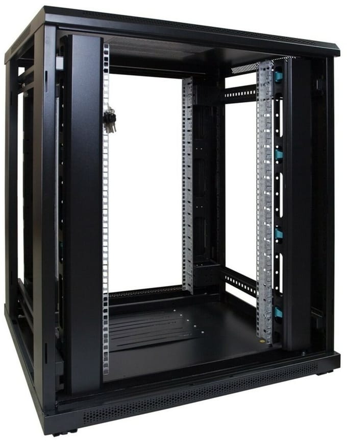 DSIT 18U serverkast met geperforeerde deur 800x800x1000mm (BxDxH) - serverbehuizing - serverrack - 19 inch