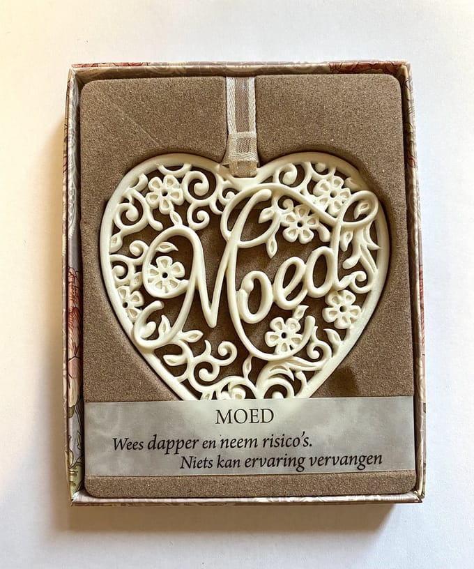H&&H - Inspirerende woorden - Hanger - Moed - Gift - Hart - Spreuken - Spreuktegel