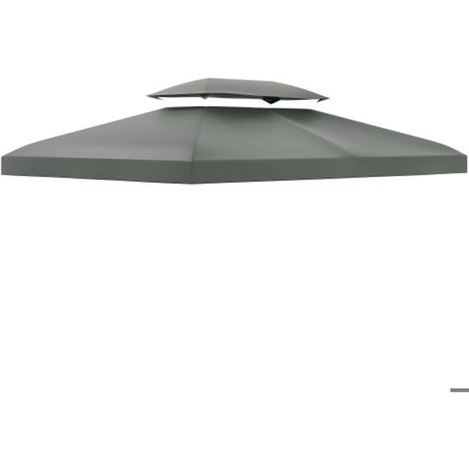 Vervangend dak - MUVOE - 3x4m - Ademend polyester - Donkergrijs - Winddicht met ventilatie grijs