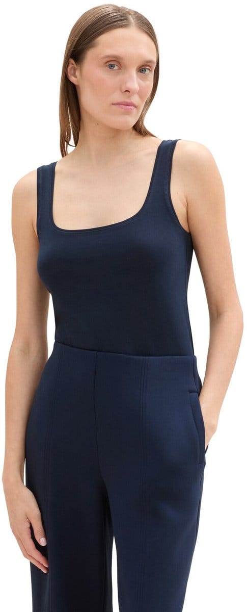 Tom Tailor - Basic top in een set van 2 - Maat M - sky captain blue