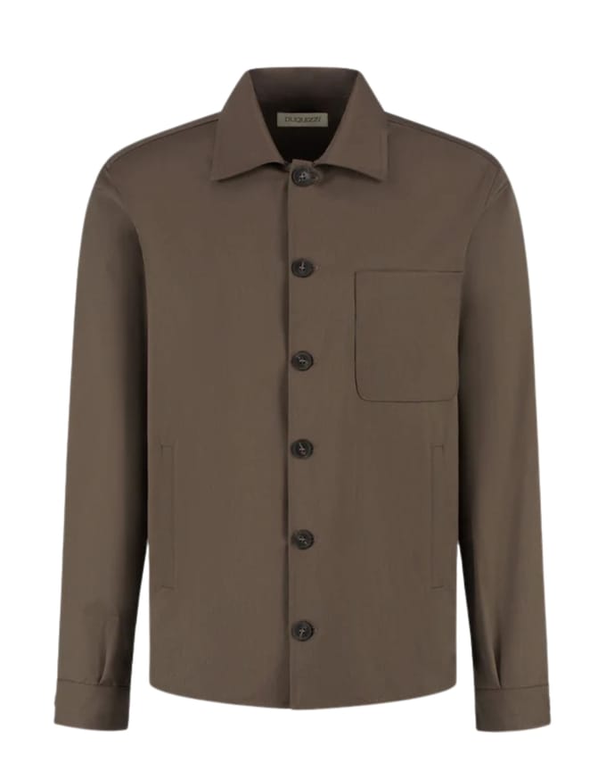 Duquezzi Wool Blend Overshirt Overshirts Bruin Dqa50026007