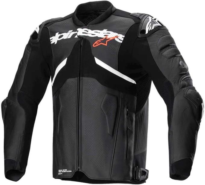 Alpinestars Atem V5 Leren Jas Zwart Wit - Maat 60 - Jas