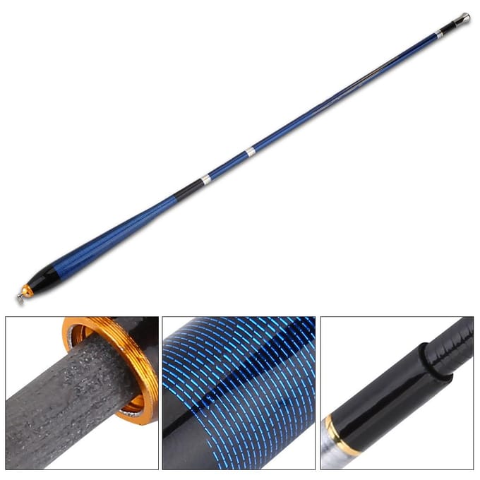 Outdoor Ultralicht Mini Draagbaar Koolstofvezel Casting Telescopische Hengel Tackle (1,8m) gray