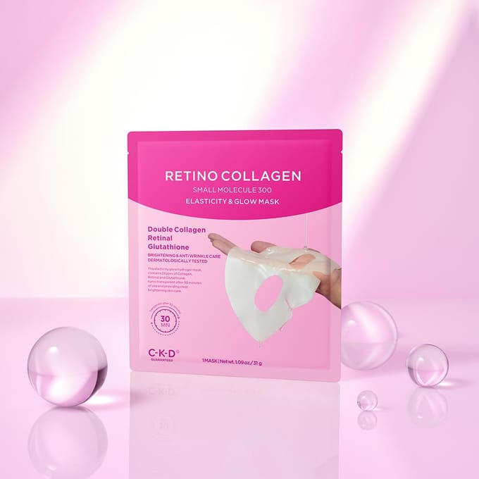 CKD Retino Collageen Kleine Molecule 300 Elasticiteit&Glow Masker 31g × 10 Vellen 10 Sheets white