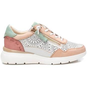 Leren dames sneakers met een zijkantrits en veters Carmela