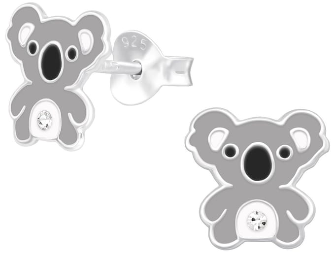 Joy|S - Zilveren koala oorbellen - 9 mm