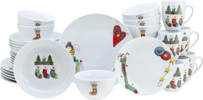 Thuys – Luxe Serviesset – 30 Delig – 6 Persoons – Complete Set – Stijlvol Design – Veelkleurig