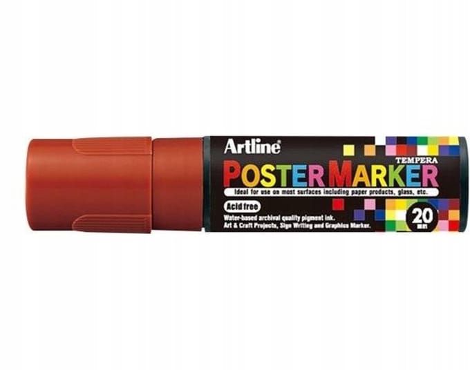 Artline Poster Marker Bruin 20mm - Pigmentinkt