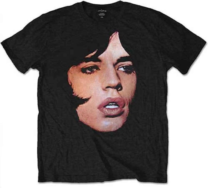 The Rolling Stones - Mick Portrait Heren T-shirt - M - Zwart
