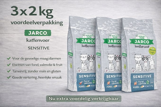 Jarco Premium Cat Vers Sensitive - 3x 2kg Voordeelverpakking