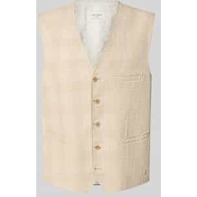 Bodywarmer van linnenmix model 'Wilson'