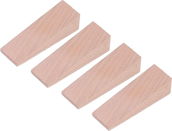 Deurstoppers Houten Wiggen - Deurwiggen Antislip - Deuren Open Houden - Versterkt Hol Ontwerp