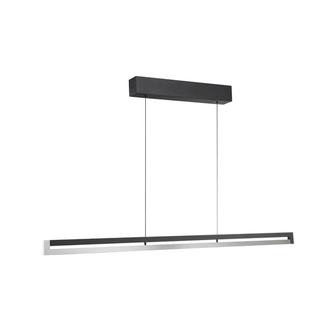 Brilliant LED hanglamp Pulse, lengte 120 cm, zwart, metaal