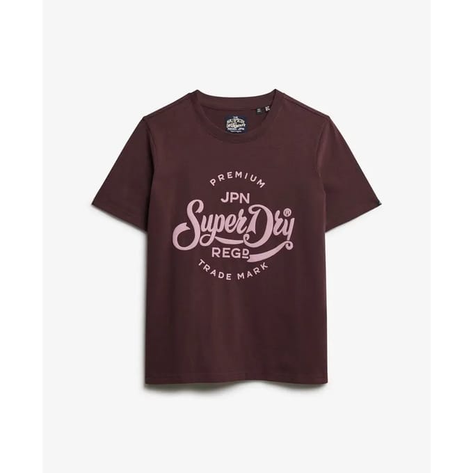 Superdry - Premium Script Entry T-shirt - Dames - T-shirts